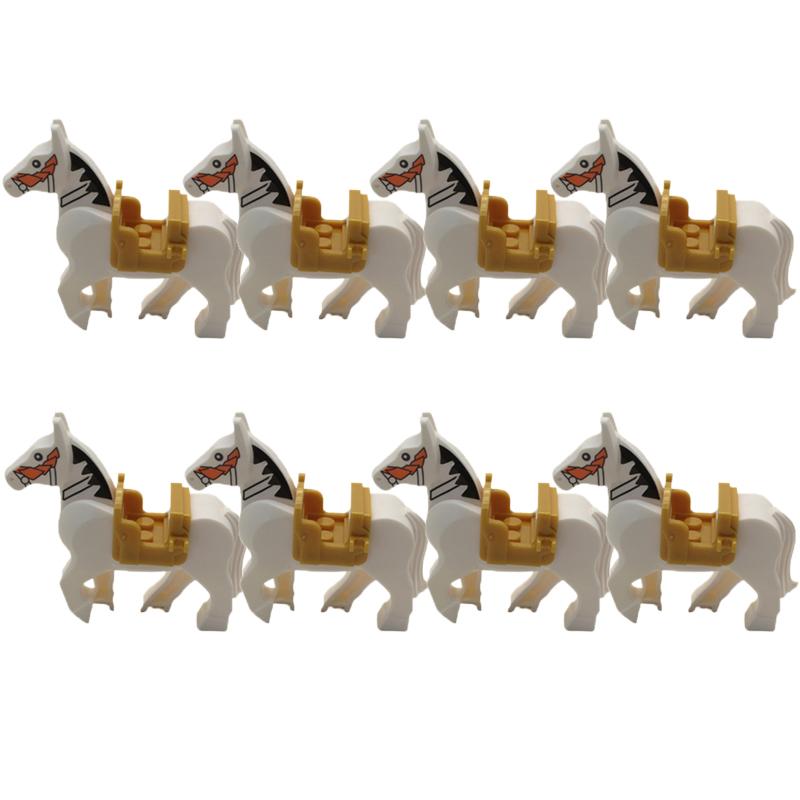 MOC Medieval Military Building Blocks Cavalry Regiment Knight Horse Animal Accessories Set Mini Bricks Buy Goods Boy Toy Gift