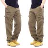 Men Casual Cargo Pants Spring Men Large Size Multi-Ket Work Trousers Male Loose Straight Tactical Long Pants