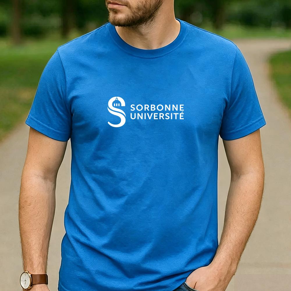 Vintage Retro Sorbonne Universit Logo Cotton Graphic T Shirt Unisex Short Sleeve Alumni Graduate Holiday Birthday Gift Top