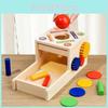 Wooden Educational Toy With Color Matching Coin Box For Early Learning