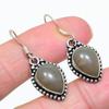 Mud Chalcedony Gemstone Handmade 925 Sterling Silver Jewelry Earring 1.58" SU-7666