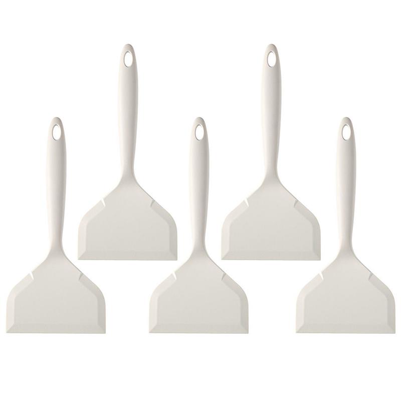 Silicone Pancake Spatula Heat-Resistant Wide Flat Turner Steak Fried Shovel for Nonstick Cookware Egg Cookie Omelette