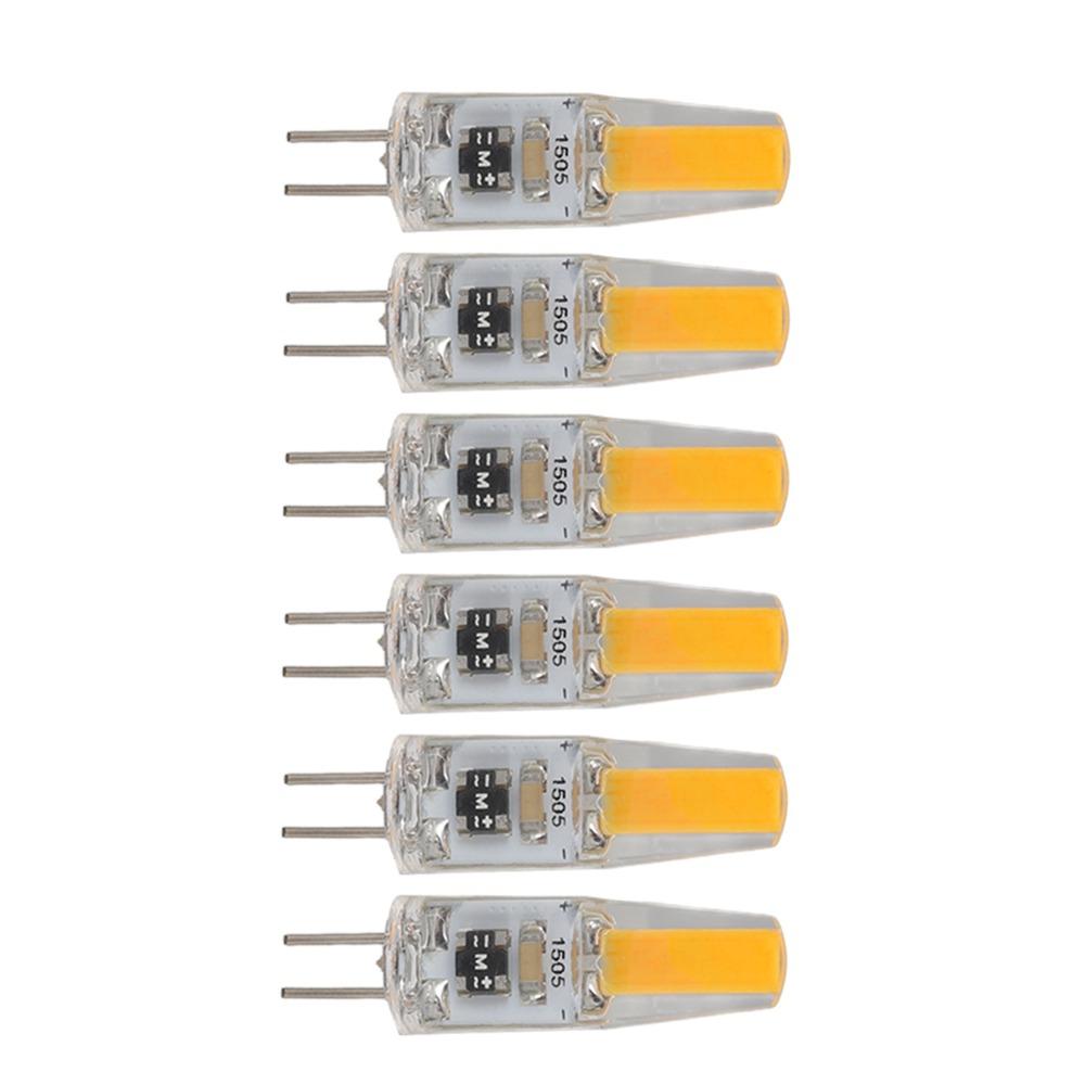 6PCS Durable 2W G4 Light Bulb 180lm 120V G4 LED Bulb Light Bulb Bedroom