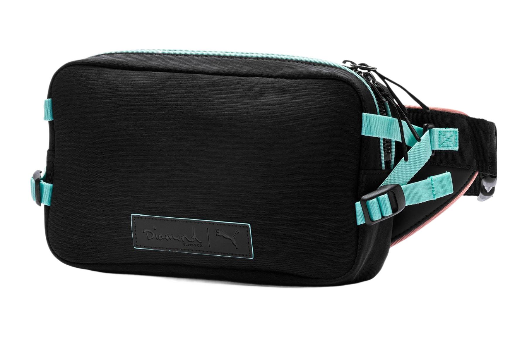 PUMA DIAMOND SUPPLY CO Collaboration Polyester Sling Bag, Fanny Pack, Shoulder Bag, Crossbody Bag Regular Men s Black 075846-01
