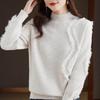 Sweater for Women Autumn Winter Thickened Warm Knitted Stretchy Long Sleeve High-neck Tops