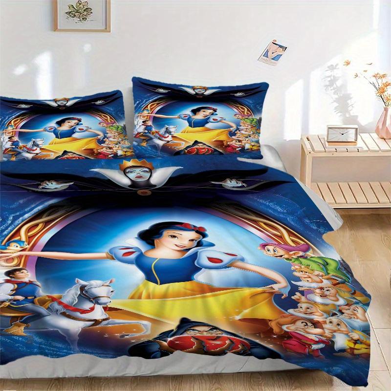 

3 шт. Набор одеял с принтом из мультфильма «Белоснежка» Мягкое и удобное покрывало для спальни, гостевой комнаты S091 135x200cm