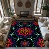 Unique Mandala Area Rug Bohemian Floor Mat Home Decor Living Room Bedroom Carpet Non Slip Washable Abstract Pattern Artistic Des