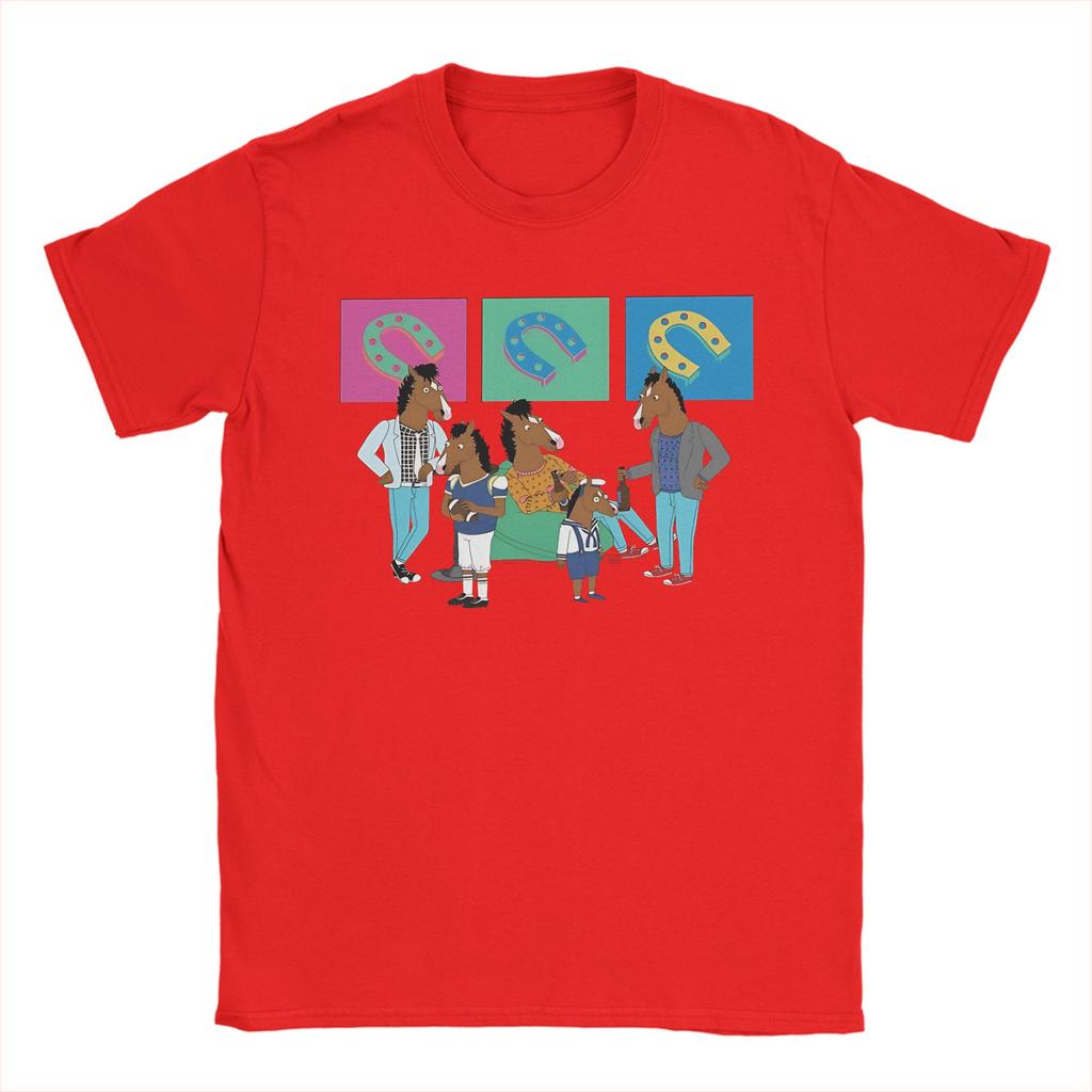 Retro Drama Comedy 90s Show Movie BoJacks HorseUnisexs TShirt Cotton Tees Round Collar Short Sleeve T Shirts Plus Size Clothes