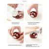 Ceramic Cutter Sharpener Small Mushroom Shape Kitchen Tool Sharpener with Vacuum Suction Cup Base Double Groove Kitchen Gadget