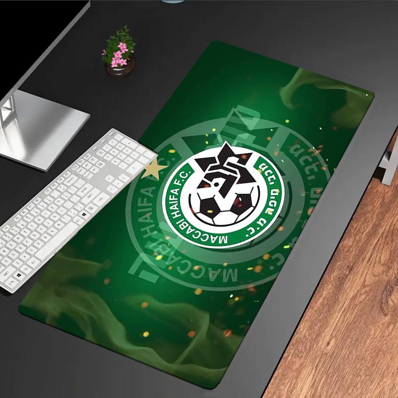 Maccabi Haifa Football Crest mouse pad, rubber base, esports desk mat, mouse pad for gamers and office use, gaming desk , easy to clean mat