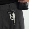 Baroque Style Imitation Pearl Brooch Classic Multi-Function Tassel Decorative Brooch Decorative Safety Pin Brooch Daily Wear