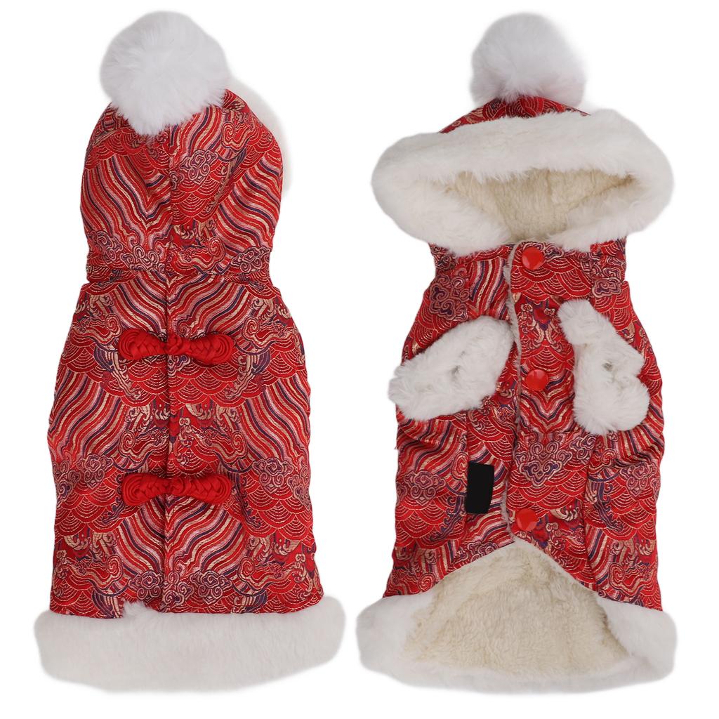 Hunde Tang Anzug Kleidung Herbst und Winter Exquisite Chinesischer Stil Kleidung für Haustierhunde