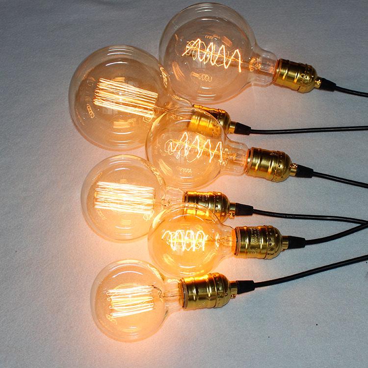 Retro Edison Bulb Lamps E27 40W 110V Bedroom Industrial Loft Vintage Light Bulb For Home Decor T45 A19 ST64 G80 G95 T10 G125 Lamp