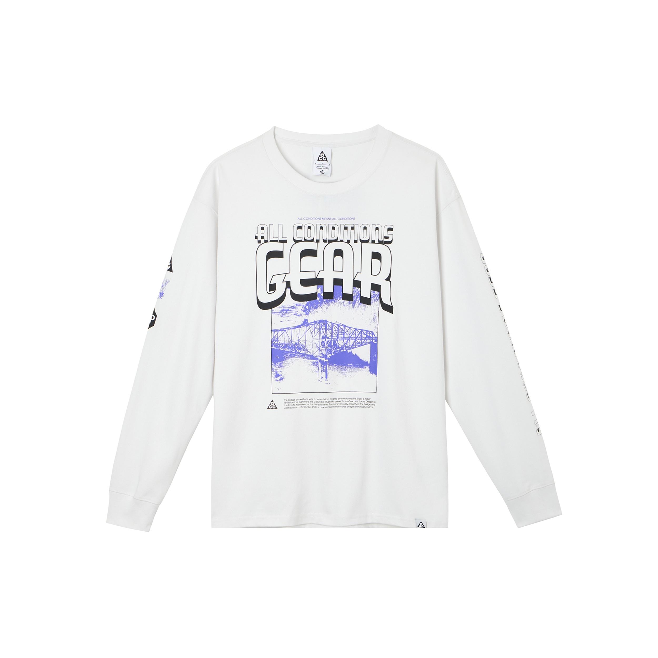 Nike ACG Graphic Long Sleeve T-Shirt Asia Sizing White Men s FQ3730-121 M