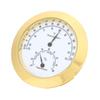 Round Thermometer Hygrometer Humidity Temperature Meter for Violin Guitar Case (Gold)