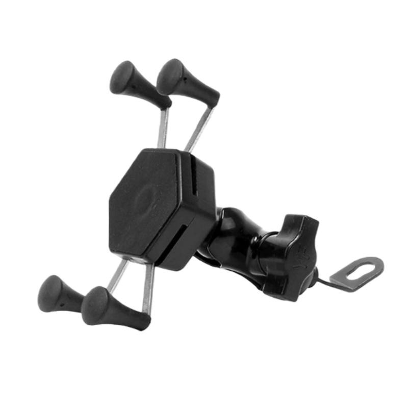 High Quality Aluminum Alloy Adjustable Mobile Phone Holder for Bike/Motorcycle-Multi-functional Cycling Universal Accessories чёрный