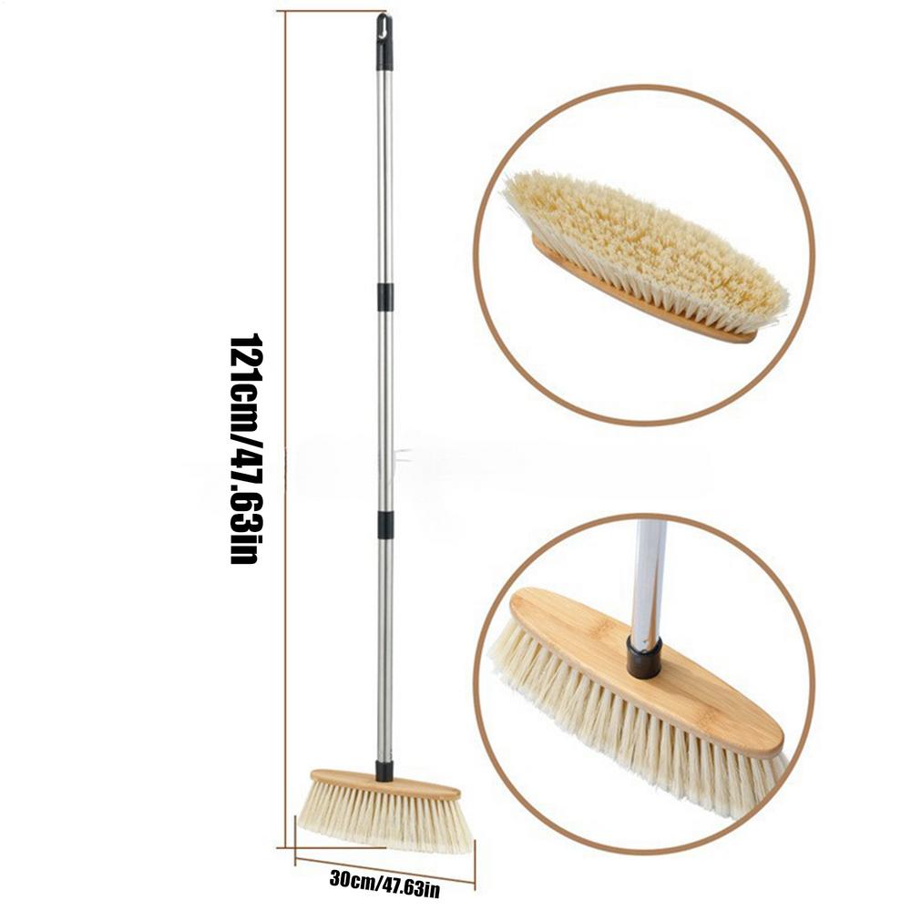 Spazzola per Lavare il Pavimento con Manico Estensibile Scrubber Multifunzione con Asta Telescopica per Piastrelle Pavimento Bagno Cucina Garage