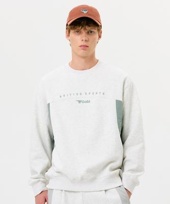 Fabric Mixed Sweat Shirt [Oatmeal]