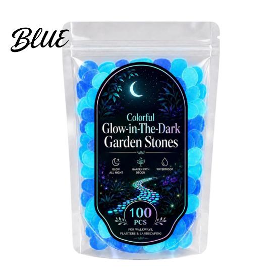 Fade Resistant Glow Rocks 1.5cm Luminous Stones in The Dark Garden Pebbles Outdoor Glowing Rocks Stones Decorative Pebbles for Pathway Patio