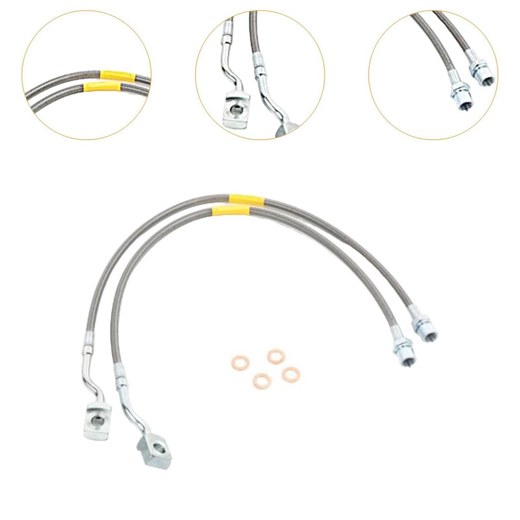 Professional Front Brake Lines Replacement Kit Stainless for 1500 2500 3500 HD Vehicle Upgrade