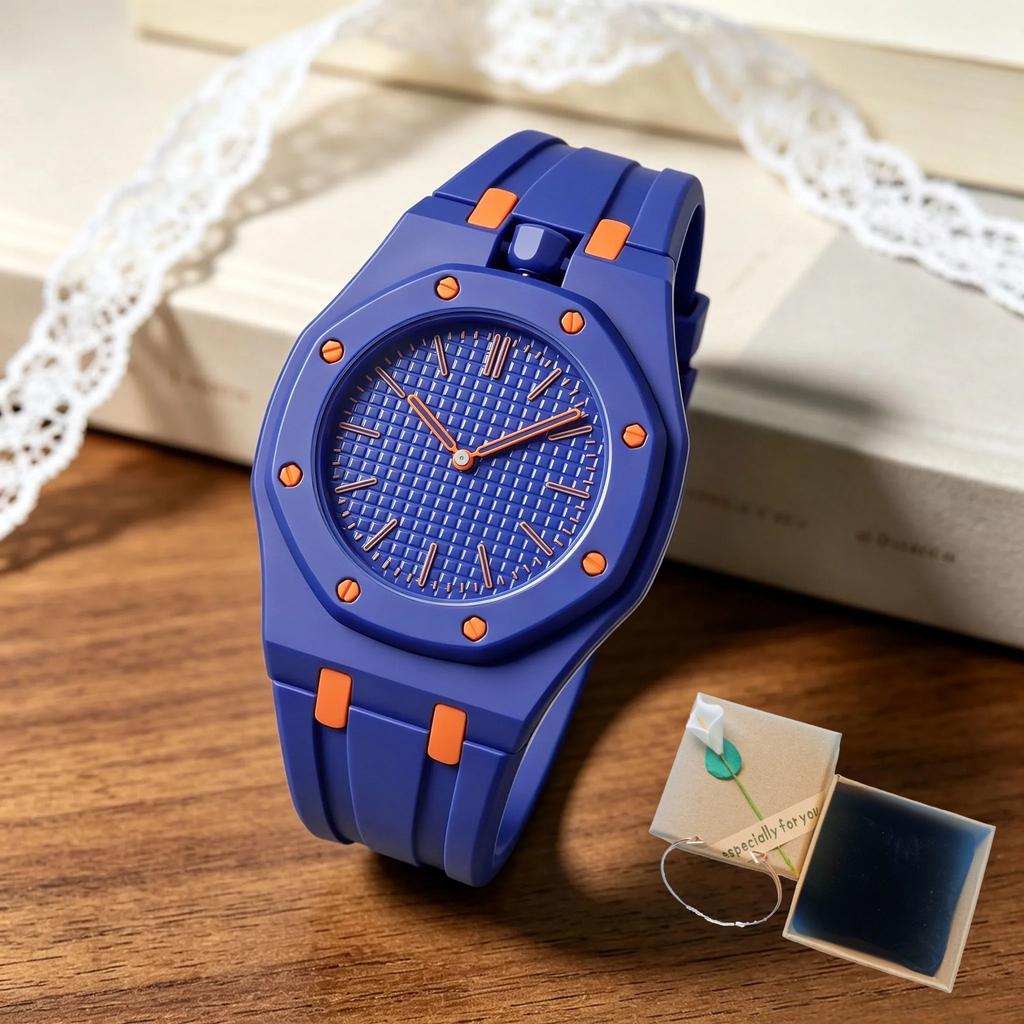 Orologio al Quarzo Unisex con Cinturino Colorato in Silicone per Donna Uomo Moda da Polso
