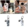 Flocking Cat Heart Keychain Lovely Decorations Keyring Ornament Backpack Handbag Charm Pendant Gift for Girls Women
