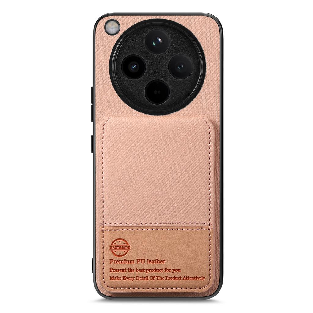 For Oppo Find X8 5G Case Cloth Texture Leather+PC+TPU RFID Blocking Phone Cover with Card Holder