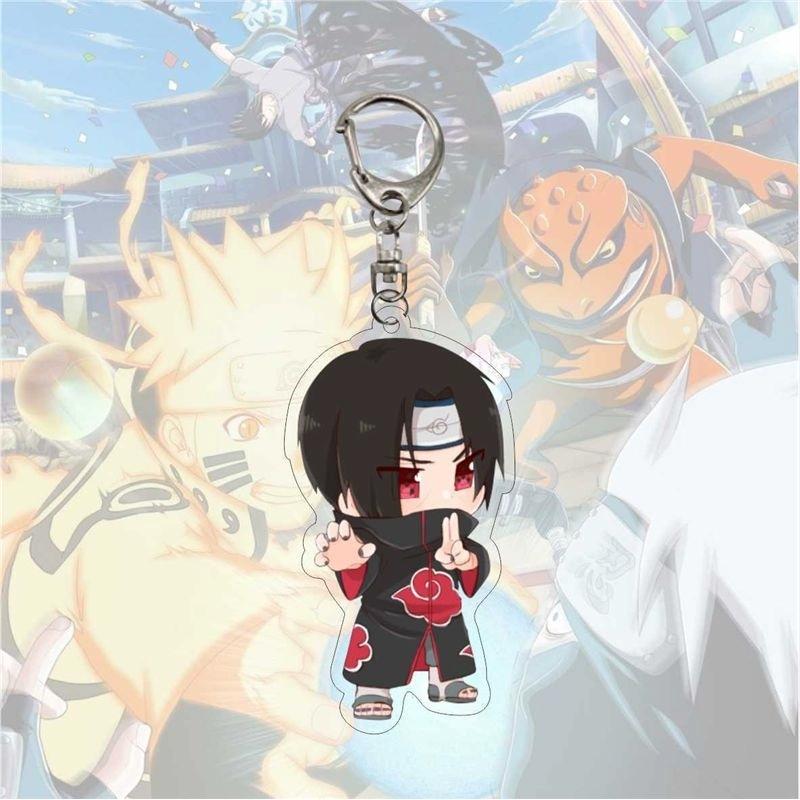 Anime Naruto Acrylic Keychain Accessaries Uzumaki Naruto Cartoon Keyring