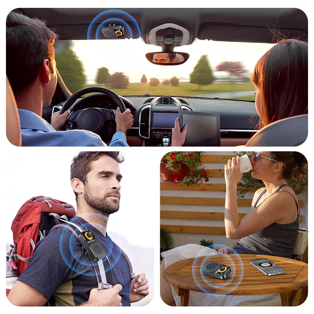 Bluetooth 5.4 Handsfree Car Kit Wireless Bluetooth Adapter Receiver Speakerphone MP3 Music Player with Car Sun Visor Clip Auto Accessories