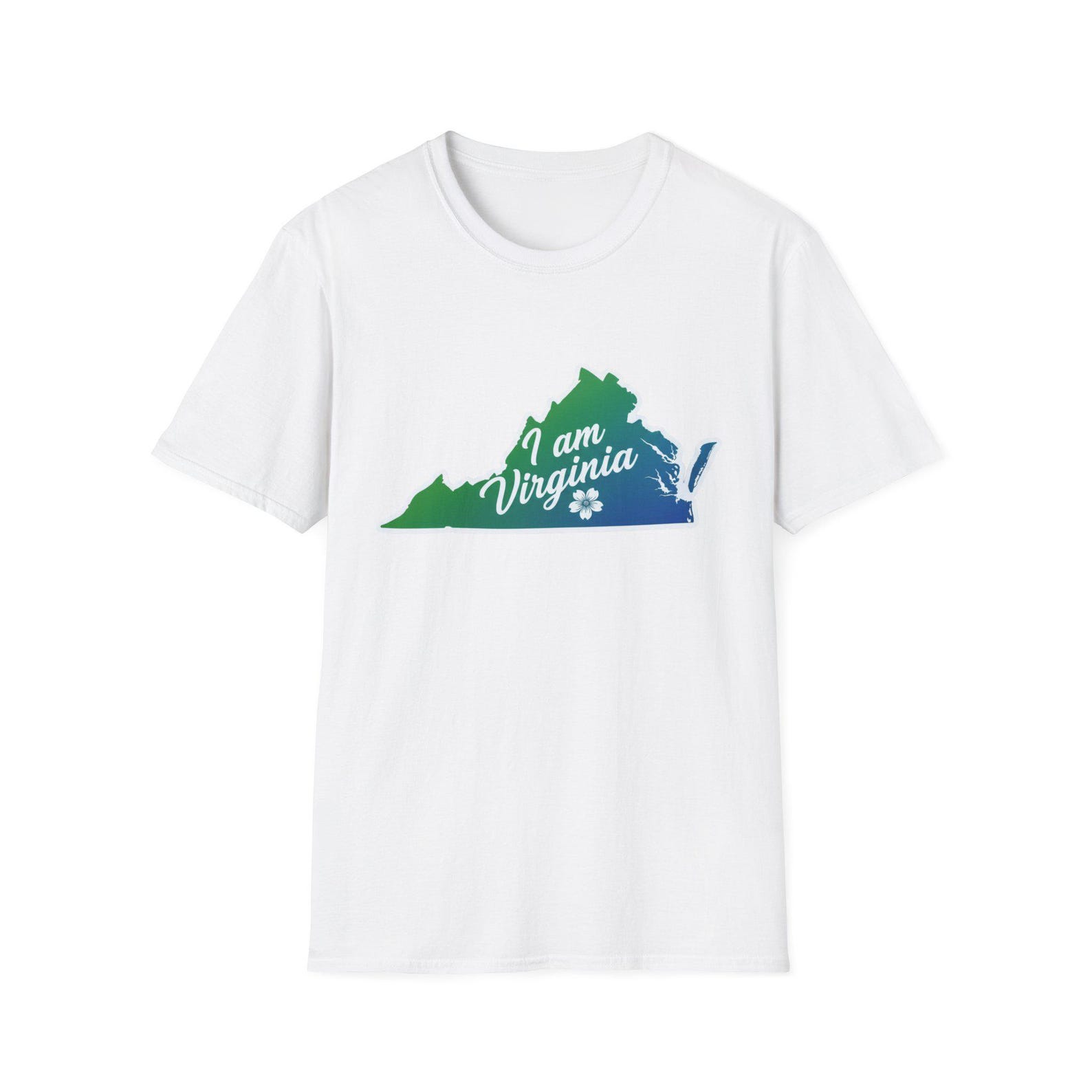 I Am Virginia state silhouette T-Shirt | Virginia outline tee M