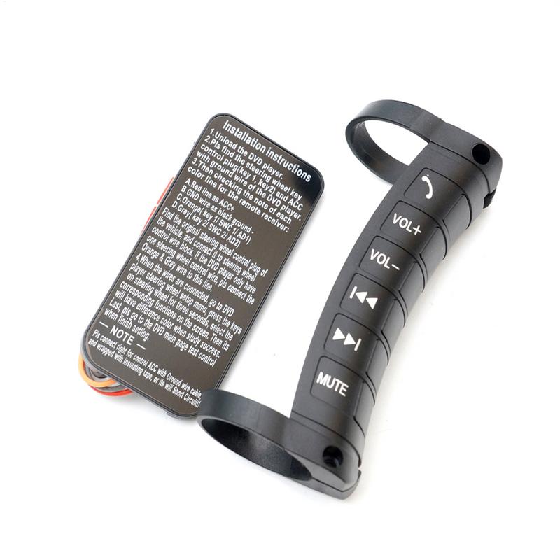 DVD Button Steering Wheel Swtch Multifunction Steering Wheel Button Remote Control Navigation Portable Wireless Media Controlle