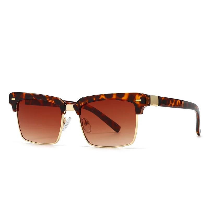 Luxury Brand Designer Retro Eyebrow Metal Frame Square Sunglasses Women For Men Sun Glasses Punk Popular Rivet Eyeglasses