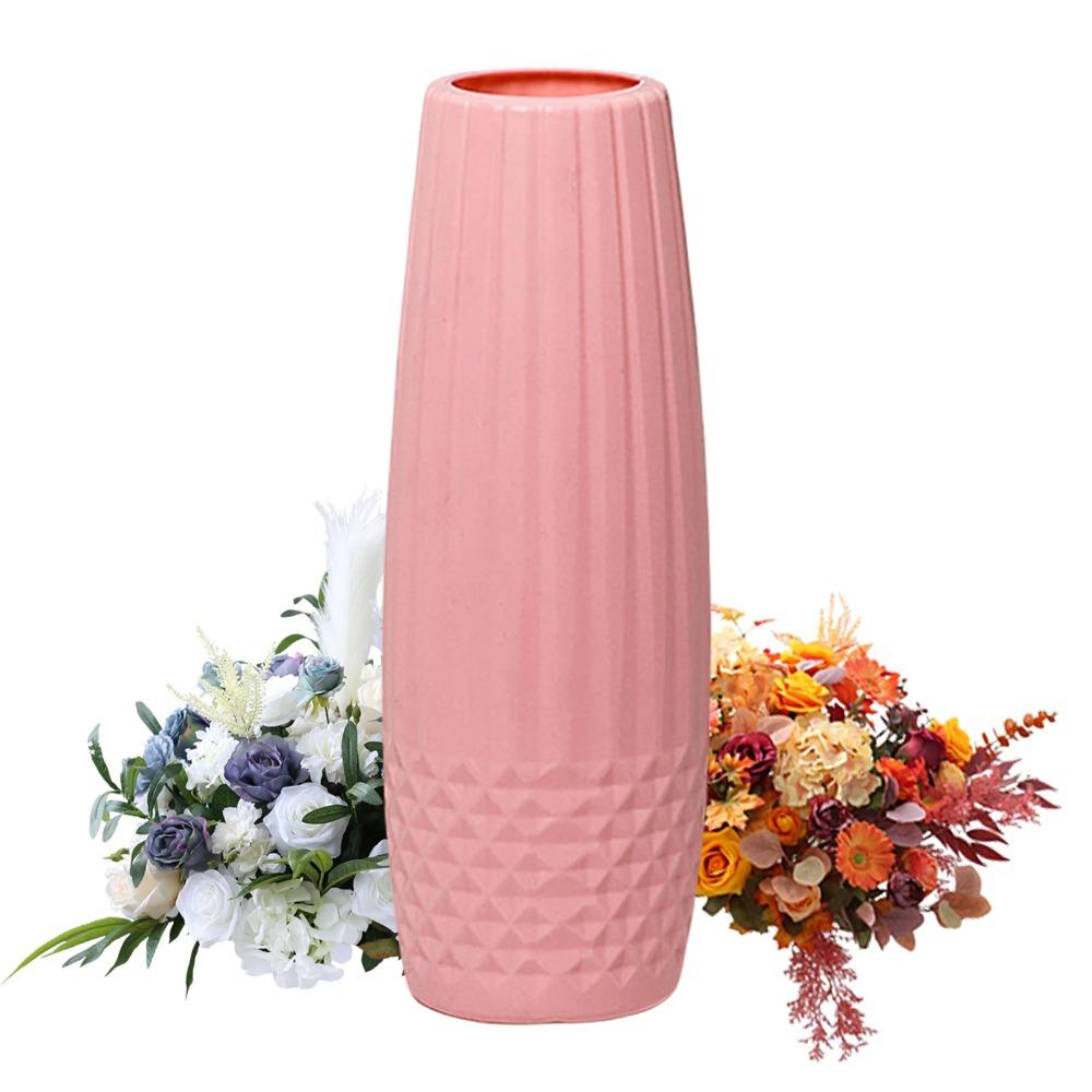 Diamond Design Flower Pot Imitation Ceramic Flower Arrangement New Flower Vase  Home Decoration
