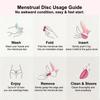 Menstrual Cup Menstrual Disc Reusable Period Cup Made for Comfortable Leak-Free Protection Up to 12 Hours