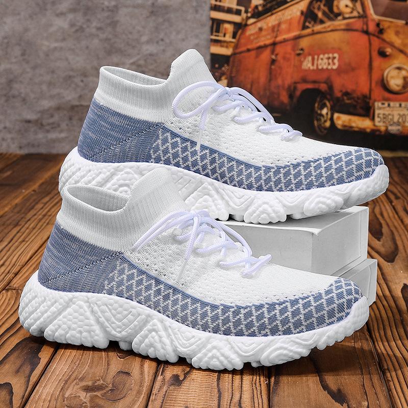

2025 direct sales fashion men s shoes outdoor casual shoes platform lazy shoes fly-woven upper sports shoes 47