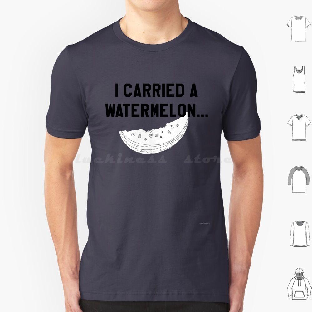 I Carried A Watermelon Black Text T Shirt Big Size 100 Cotton Dirty Dancing Watermelon Johnny Castle Baby Dancing 80s