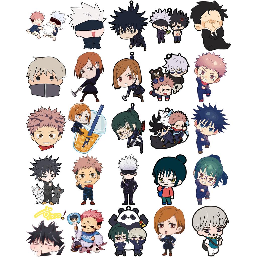 50Pcs Jujutsu Kaisen anime stickers based on the Japanese manga can be used to decorate computers or as gifts or holiday presents