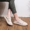 Summer Two Way Open Toe Lace Breathable Soft Flat Shoes Casual Versatile Hollow Design Comfort Sandals