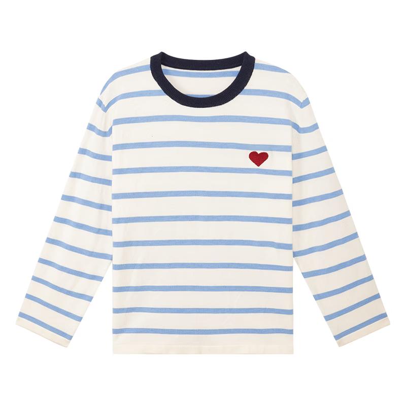 Girls  Striped Long-Sleeve Knit Top 140