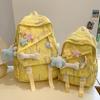 Schoolbags for Children Elementary School Students  Girls with High Looks  Ins Splicing Junior High School Students with High School Backpacks