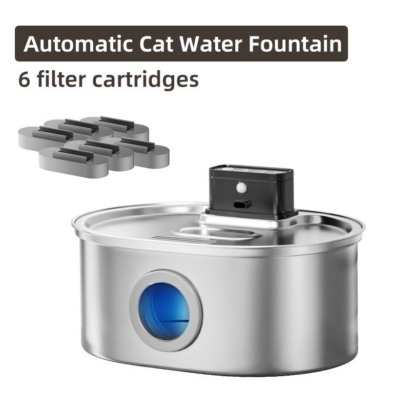 Smart Stainless Steel Cat & Dog Water Fountain with Silent Induction Feature