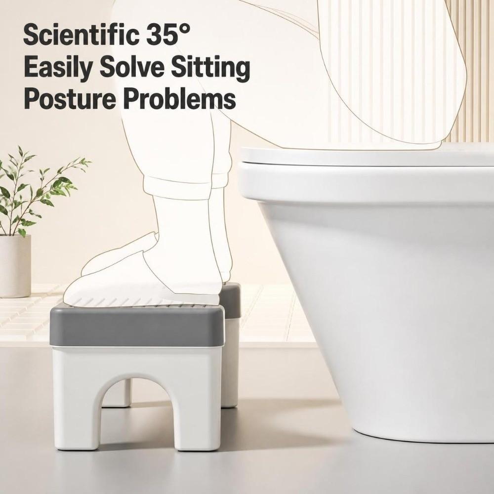 Sgabello Poggiapiedi Robusto per Bagno Sedia Poggiapiedi Antiscivolo Sgabello per WC Adulti