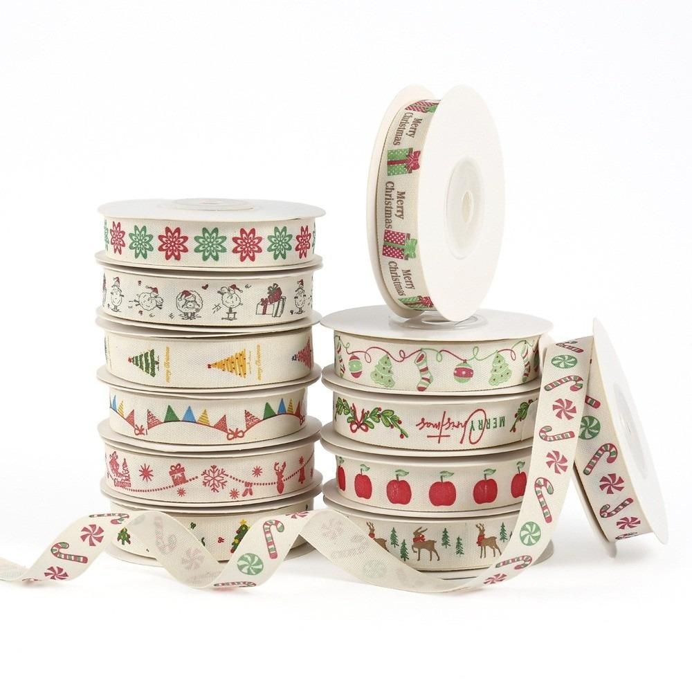 10 Yards Christmas Ribbon Christmas Print Christmas Craft Ribbon  Holiday Decoration