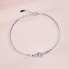 925 Sterling Silver Crushed Ice Copper Coin Bracelet for Women - Elegant Light Luxury Niche Design, Perfect for Qixi Festival or Valentine's Day.