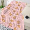 Christmas Gingerbread Man Pink Throw Blanket Christmas Blanket Soft Plush Warm Sofa Throw Blanket Holiday Gifts#(1)