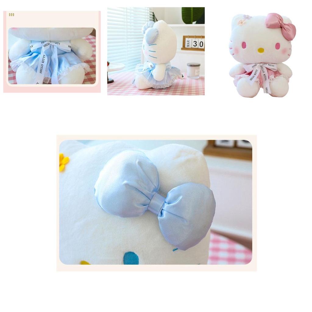 Cute Flower Kt Cat Plush Doll Wholesale Stuffed Toy Katie Cat Doll Collectible Gift