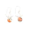 Orange Copper Turquoise Gemstone  925 Sterling Silver Handcrafted Earrings 1.63" EE-152-38