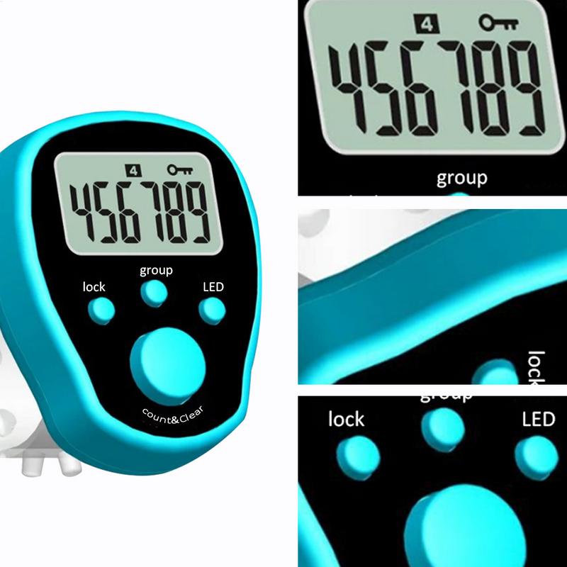 1PCS Mini Electronic Finger Counter Hand Tally Clicker Counter Ring Digital Counters Knitting Row Counter Stroke Contador