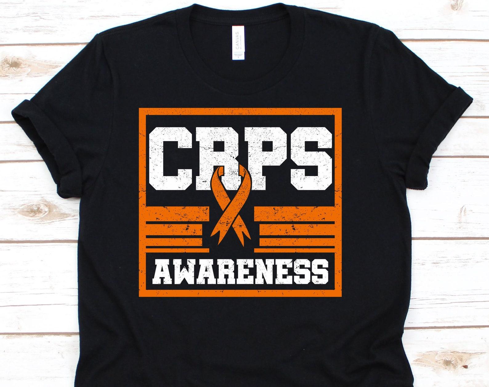 CRPS Awareness Shirt, Awareness Tshirt Gift For Complex Regional Pain Syndrome Warrior Fighter Survivor, CRPS Ribbon Tee For Men Women L