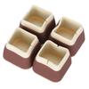 4Pcs Silicone Furniture Protectors 3.3x3.9x3.9cm NonSlip Chair Table Foot Covers Caps(Coffee )